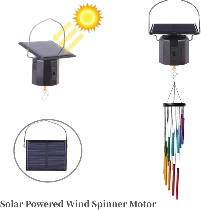 Solar-Powered Wind Spinner Motor